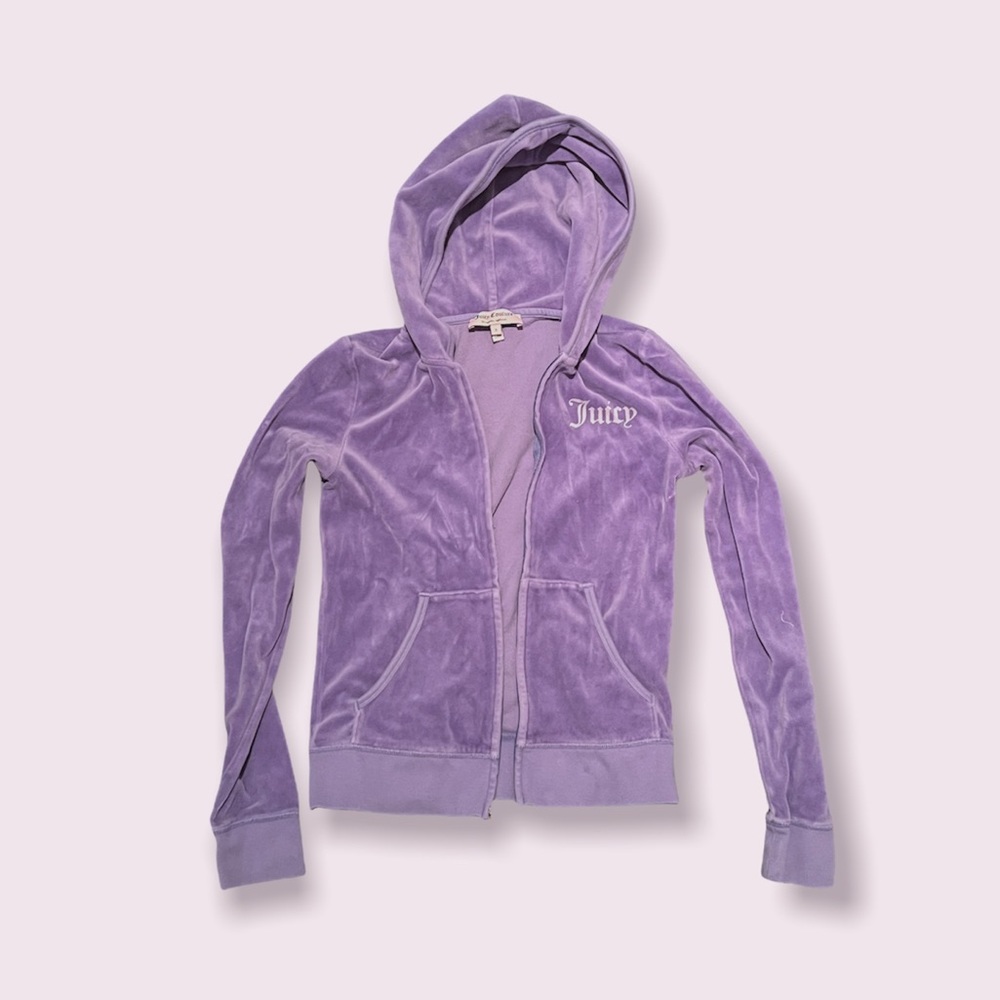 Juicy couture velvet track hoodie zip up
